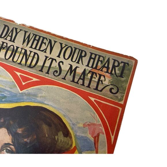 1910 Someday When Your Heart Has Found Its Mate Large Sheet Music - Picture 7 of 9